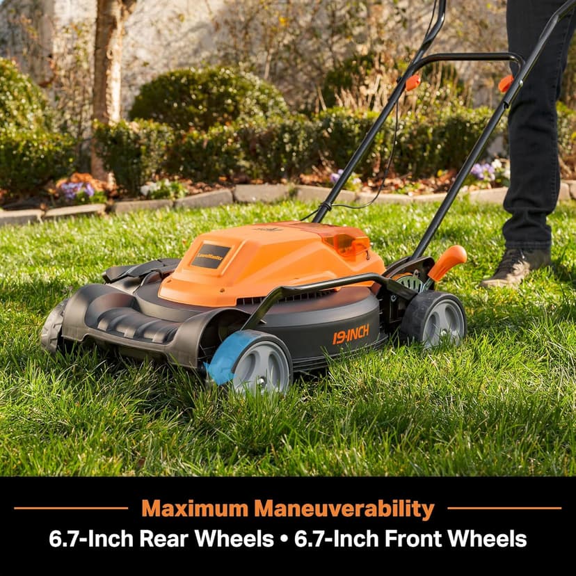 LawnMaster CLMF4819X 48V MAX* 19-inch Brushless Cordless Mower with 2X24V MAX* 4.0Ah Battery and a Dual Charger 6 Cutting Position