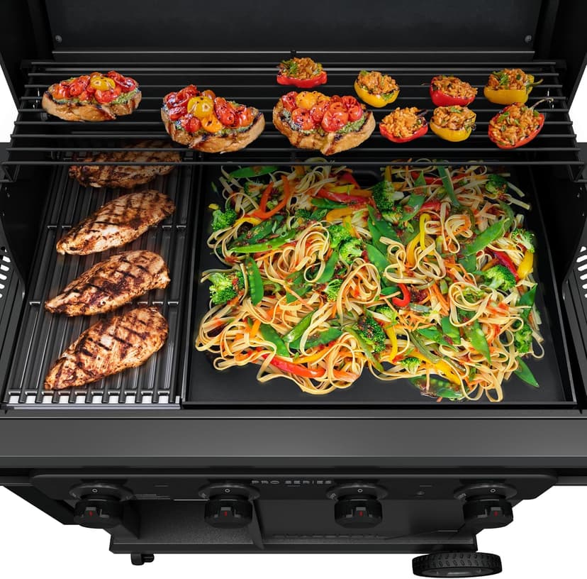 Char-Broil® Pro Series™ with Amplifire™ Infrared Technology 4-Burner Propane Gas Grill Cabinet with Side Burner, Black - 463281024