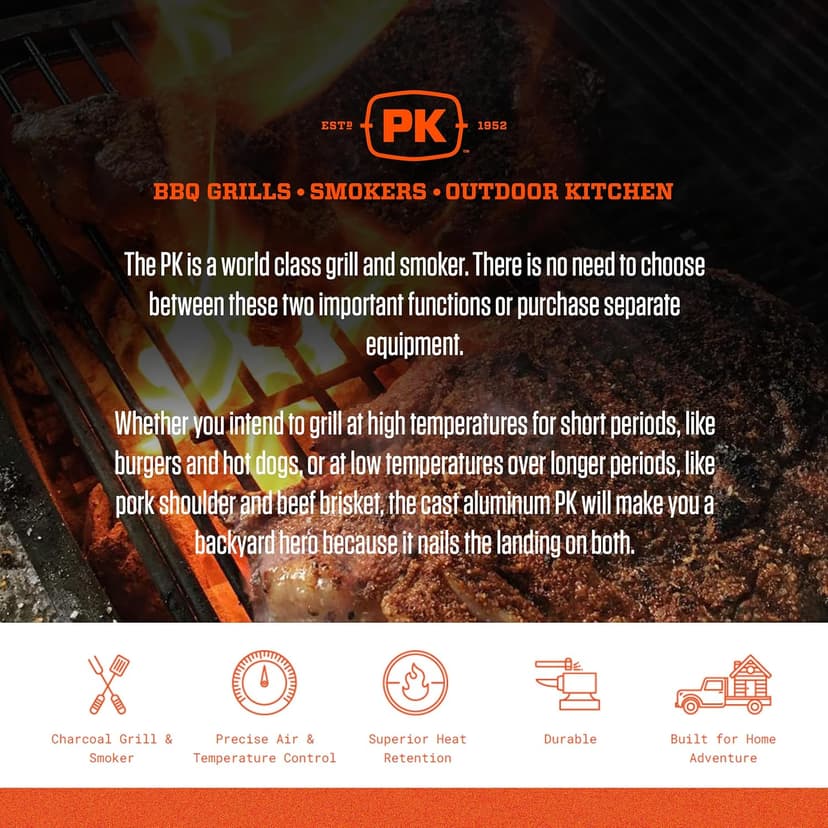 PK Grills Charcoal Basket Tray for Barbecue, BBQ Grill Accessories, Fits PK Original and other Charcoal Grills, PK99090