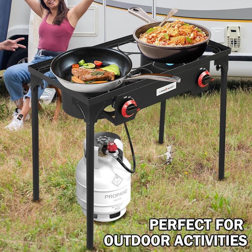Vivicreate Propane Gas 20 PSIG high pressure regulator outdoor camping camp garden BBQ grill stove burner