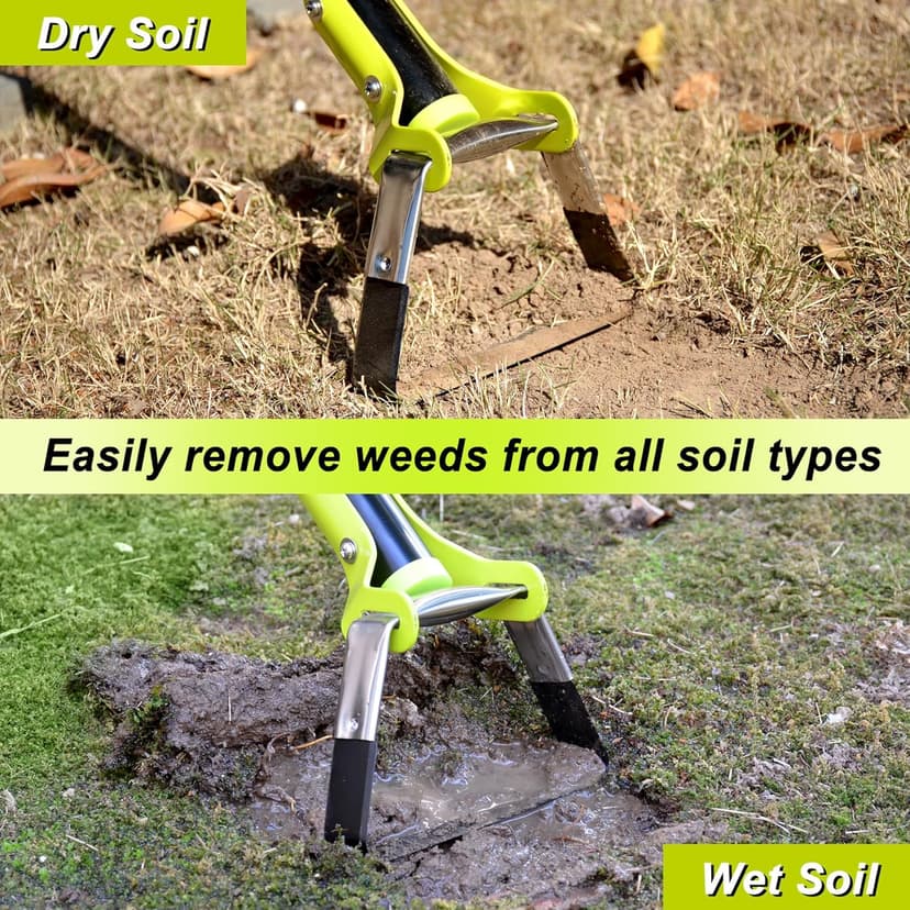 Garden Hoe - Adjustable Scuffle Hoe for Weeding Gardening Loosening Soil- Heavy Duty Hula Hoes with Long Handle - Stirrup Hoes, Garden Tools for Women Men (30-61in)