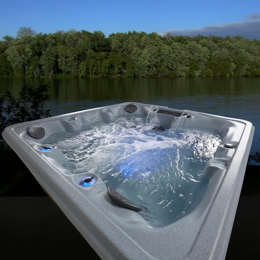 Palm Beach Outdoor Hot Tub, 5-6 Person 30-Jet, 69-Port Lounger Spa with Ice Bucket by Aqualife by Strong Spas