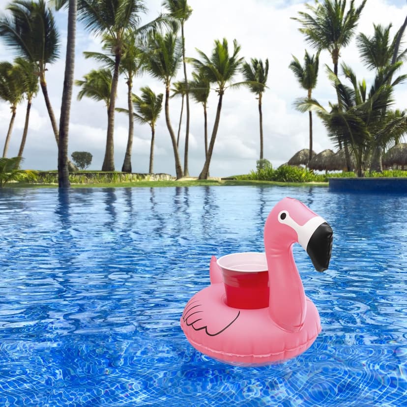 GoFloats Inflatable Pool and Hot Tub Drink Holders (3 Pack) (Choose - Unicorn, Flamingo, Palm Tree and More)