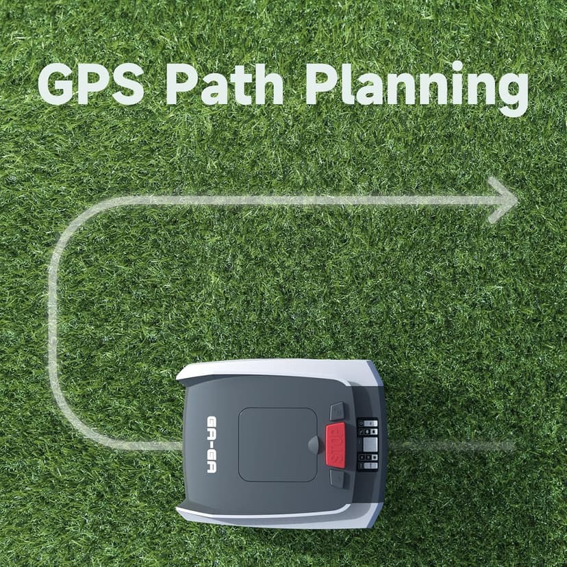 Automatic Robot Lawn Mower with GPS Navigation, Mows Up to 1/2 Acre /21,000 Sq.Ft,300% Higher Efficiency of Auto Path Planning，APP Control，GPS Anti-Theft, IPX5