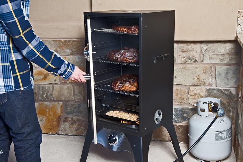 Camp Chef Smoke Vault - Vertical, Propane Meat Smoker for Outdoor Cooking of Meat, Pies & More - 150°F to 350°F Range - 18"