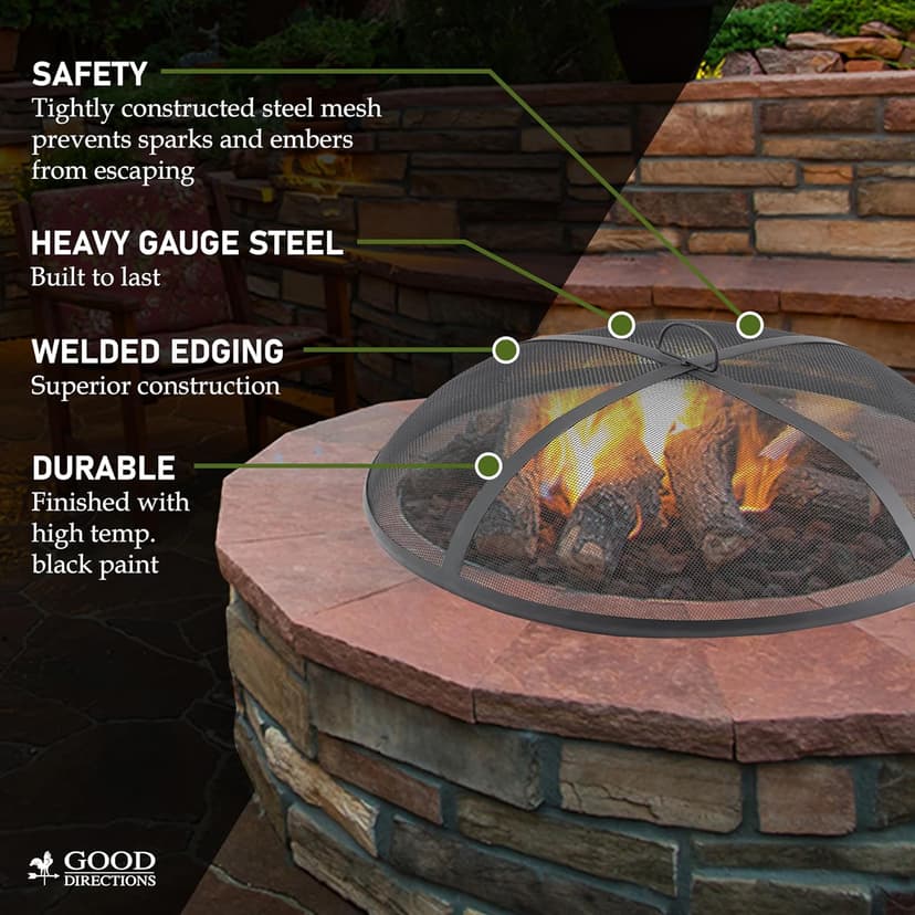 Good Directions Fire Pit Spark Screens, 27" Diameter, Steel