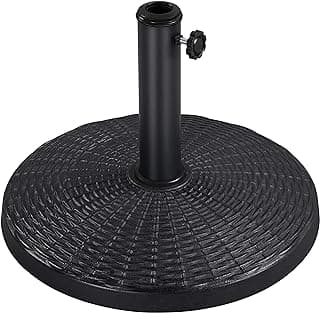 Yaheetech 22 lbs Heavy Duty Outdoor Umbrella Base 18" Round Patio Umbrella Stand Market Umbrella Base for Garden & Lawn, Black