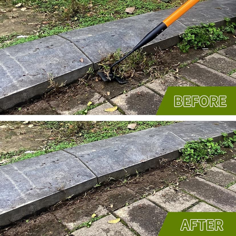 Weed Puller Tool, Heavy Duty Long Handle Stand Up Manual Weeder Remove for Yard Lawn Patio Garden -55Inch