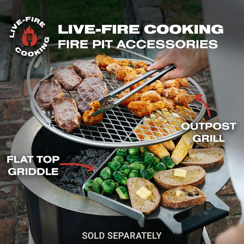 Breeo Smokeless FIrePit (X Series 24, Corten Steel) | 27.5 inch Smokeless Fire Pit for Outside | 62 Pounds | Ideal for Families Compatible with Wide Range of Breeo Accessories