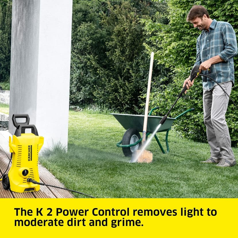 Kärcher Pressure Washer, K2 Power Control, Max 2000 PSI, 25 ft. Hose, 2 Spray Wands - 1.45 GPM