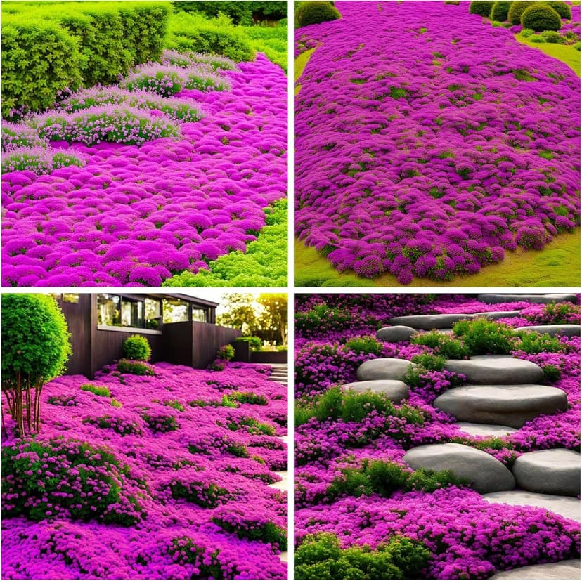15000+ Creeping Thyme Ground Cover Seeds for Planting - Magic Perennial Flower Landscaping Seeds Heirloom Non-GMO Thymus Serpyllum Seeds for Garden