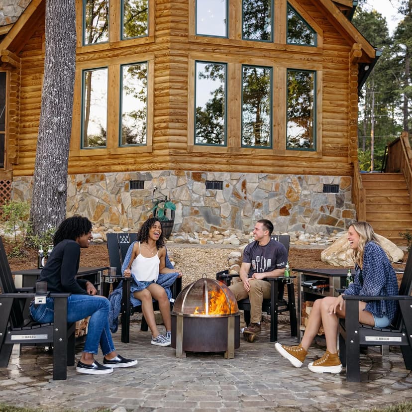 Breeo Smokeless FIrePit (X Series 24, Corten Steel) | 27.5 inch Smokeless Fire Pit for Outside | 62 Pounds | Ideal for Families Compatible with Wide Range of Breeo Accessories
