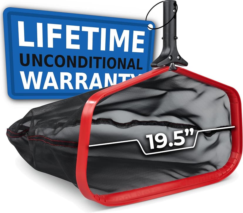 ProTuff 19" Fine Pool Net – Comes Cleans 3X Faster Than Vacuums – Wide Pool Skimmer with Deep Bag for Easy Maintenance – Skimmer Net for Leaves, Bugs & Other Debris