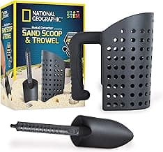 NATIONAL GEOGRAPHIC Metal Detector Accessories – Includes Sand Scoop for Metal Detecting and Metal Detector Shovel, Use as Sand Sifter for The Beach, Metal Detecting Accessories