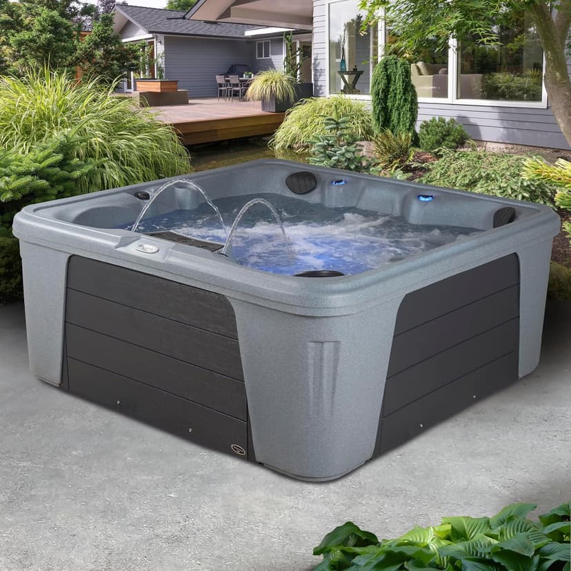Palm Beach Outdoor Hot Tub, 5-6 Person 30-Jet, 69-Port Lounger Spa with Ice Bucket by Aqualife by Strong Spas