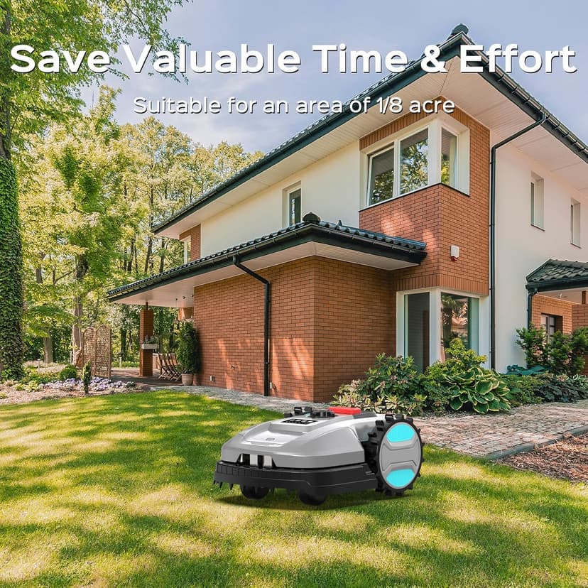 App-Controlled Robotic Mower – Auto-Charging, Adjustable Height, for Lawns up to 4300 sq.ft
