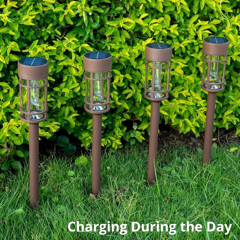 Solar Pathway Lights 8 Pack, Solar Lights Outdoor Waterproof IP65, Long-Lasting, Bright LED Outdoor Lighting Decor for Garden Yard Landscape Path