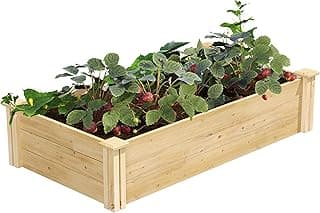 Greenes Fence Original Cedar Raised Garden Bed, 2' x 4' x 10.5" - Made in USA with North American Cedar