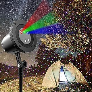 Christmas Laser Lights Projector Outdoor, AIRIVO 3 Color Motion Firefly Lights Projector, Moving Red, Green and Blue Star Light Waterproof with Remote Control for Garden,Home, Landscape
