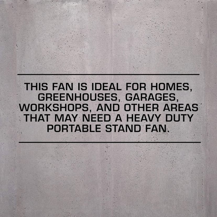 Hurricane Pro High-Velocity Oscillating Metal Stand Fan w/ 3-Speed Setting, 20" - Heavy-Duty Cooling Pedestal Unit w/ 4500 CFM, Adjustable Tilt & Height for Home, Garage, Gym & Workshop