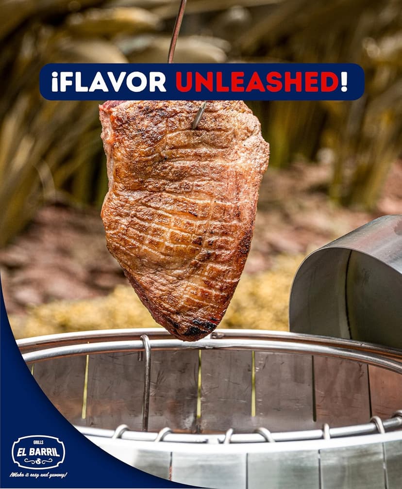 Grill & Smoker Barrel (MEDIUM)| 100% Stainless Steel Barrel | You can Grill, Smoke, Roast & Bake| Smokeless, Even Heat Distribution & Perfect Preservation for Your Meats, Charcoal