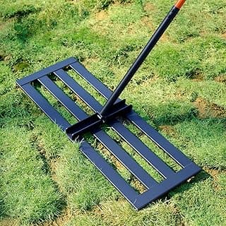 Lawn Leveling Rake-Lawn Leveling Tool-30” x 10” Ground Plate-78” Extra Long Handle for Yard Garden Lawn