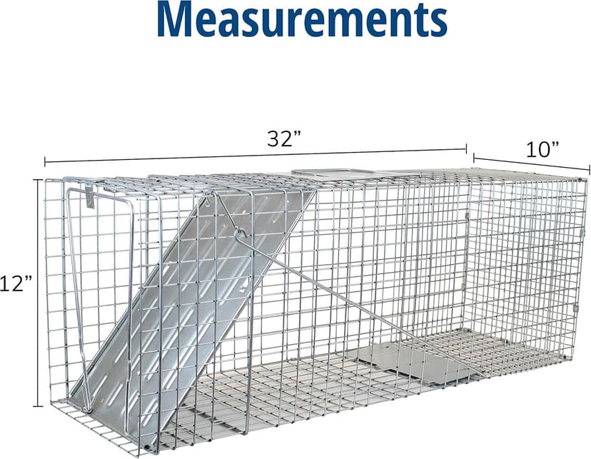 HAVAHART 1079SR Large 1-Door Humane Catch and Release Live Animal Trap Cage - Live Raccoon Trap, for Bobcats, Beavers, Dogs, & More