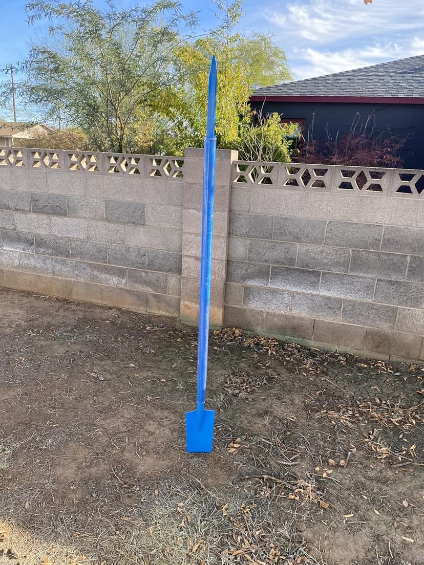 Metal Concepts Sharpshooter Spade Shovel 78 Inch Drain Spade Trenching Shovel + Steel Digging Bar- Weighted Long Handle Sharp Shooter Shovel with Hardened Chromoly 15 Inch Head