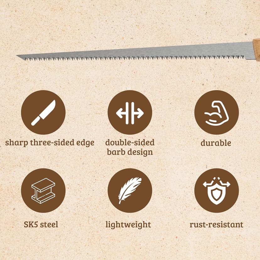 Hand Saw for Trees & Cutting Branches - Pruning Saws with SK5 Steel Blade for Smooth & Precise Cuts - Handsaws for Camping, Gardening, Wood, Hiking, Landscaping & Carpentry - Portable Saw