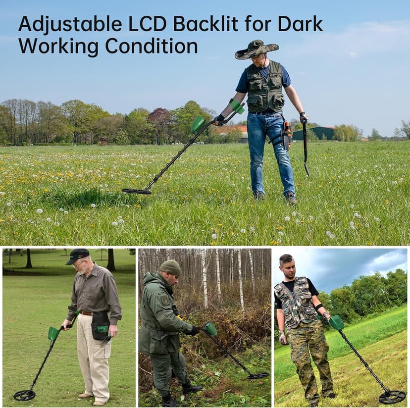 Housiwill Metal Detector, Metal Detector for Adults Professional with LCD Display, IP68 Waterproof Metal Detector, 4 Professional Mode with Higher Accuracy DSP Chip
