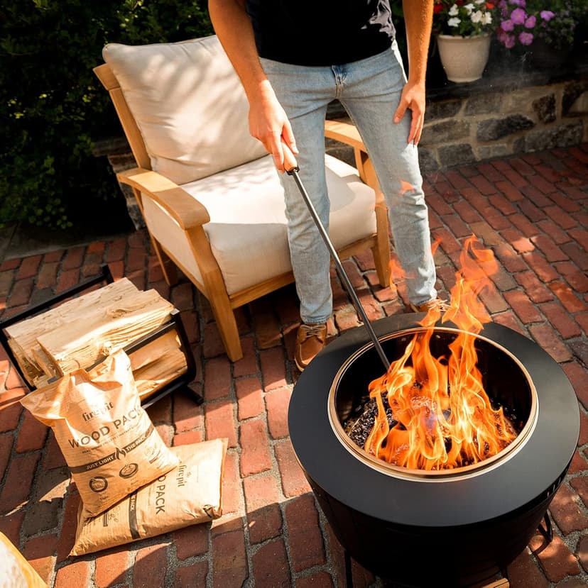 Wood Pack – 4-Pack Wood Pellets for Smokeless Fire Pits, Easy-to-Use Fire Pit Fuel for Outdoor Heating & Camping, 30+ Minute Burn Time, Made in The USA