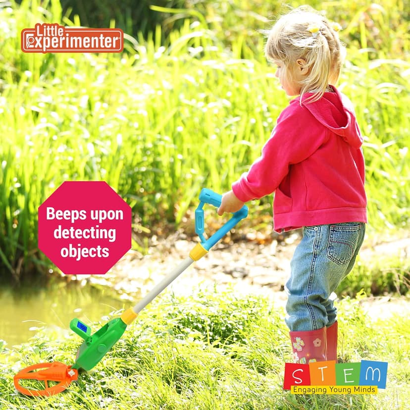 Metal Detector for Kids, Adjustable Beach Metal Detectors with LCD Screen, Detects 6" Underground, STEM Outdoor Activity Kit for Boy, Educational Gifts for Boys & Girls Ages 4-8 9 10-12 Years Old