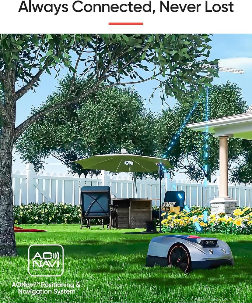 Sunseeker X3 Plus Robot Lawn Mower no Wire,0.3 Acre/13,000 Sq. Ft,Smart APP Control, AI & RTK Navigation, 6 Muti-Zone, Path Planning, for Small/Medium Yards