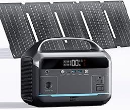 Portable Power Station 90000mAh with 40W Solar Panel, LiFePO4 Battery Station, 2 Up to 600W AC Outlets Solar Generator – Power Bank Perfect for Camping, Emergency, Off-Grid, Travel