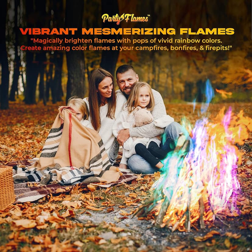 Fire Color Changing Packets Fire Pit (10 Pack) - Perfect for Any Campfire, Bonfire & Outdoor Fireplaces - Perfect Magic Cosmic Mystical Campfire Accessories - Camping Games