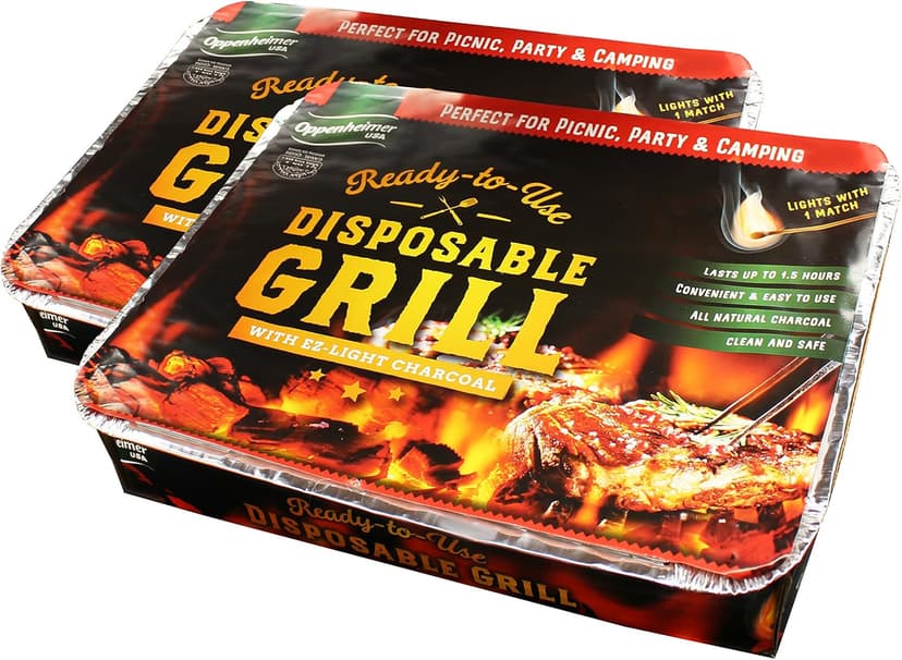 Disposable Charcoal Grill On-The-Go Ready to Use Easy to Light Kosher (2)