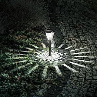 Ensenior 12-Pack Solar Lights Outdoor, Auto ON/Off 6500K LED Solar Garden Lights for Pathway, Yard, Patio, Walkway, Planter, Waterproof, Energy-Efficient Landscape Lighting