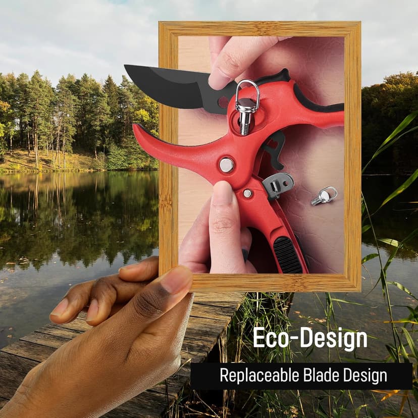 DUROX - Ratchet Pruning Shears, Garden Shears with 3x Cutting Power. Effort-Saving Heavy-Duty Anvil Pruners. Replaceable Blade Cutting Blade Design. Ideal Secateurs for Precise Trimming, Model DGR-01