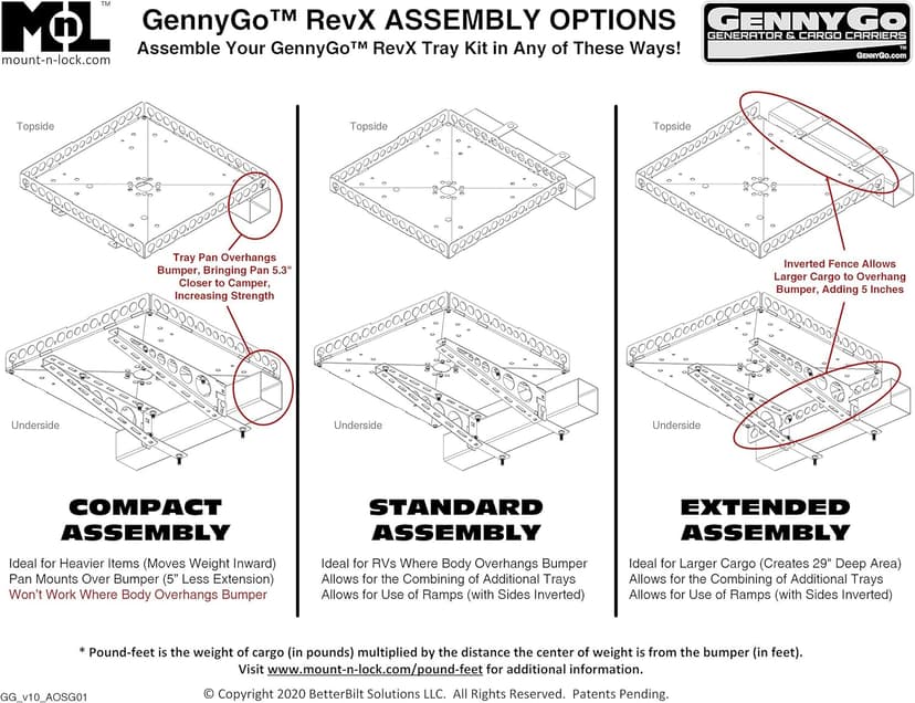 GennyGo RevX2 Generator & Cargo Carrier Tray - Tray Pan ONLY (Steel)