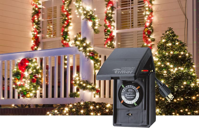 Intermatic P1121 Heavy Duty Outdoor Timer 15 Amp/1 HP for Pumps, Aerators, Heaters, Holiday Decorations and Landscape Lighting , Black