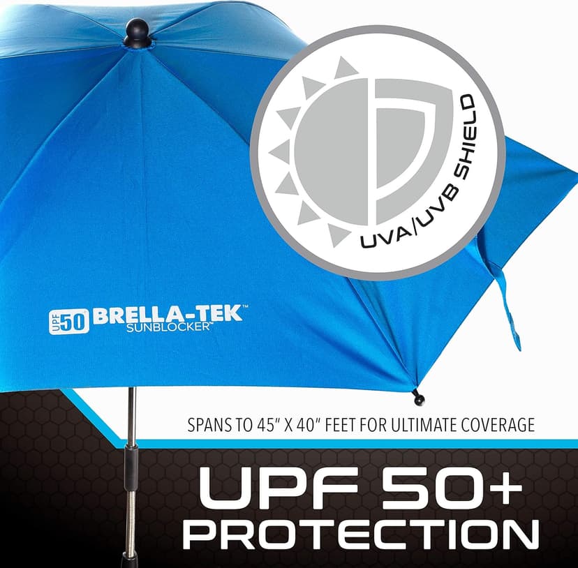 Franklin Sports All Position Umbrella with Universal Clamp – SIDELINE Brella-Tek – Sun Protection – UPF 50+