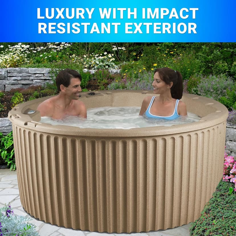 Outback Hot Tub, Fits 6 People, Standard Outlet Compatible, 20 Massage Jets, Cover Included, Made in USA, Aqualife by Strong Spas