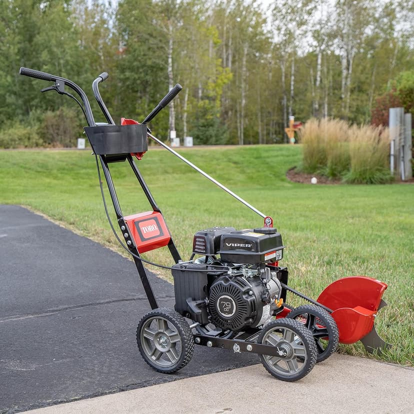 Toro Walk-Behind Edger, 79cc 4-Cycle Engine, Adjustable Cutting Height, Adjustable Cutting Angle, Balanced Four Wheel Design, Quick Cutting Tri-Tip Blade, Model: 58610