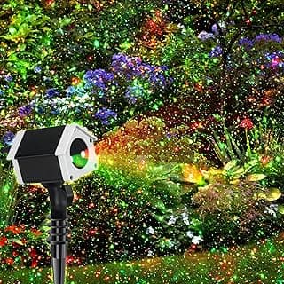 Outdoor Christmas Laser Lights Star Projector, Garden Laser Light with Moving Firefly for Outdoor, Indoor, Christmas, Holiday