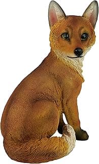 Design Toscano QL56241 Woodie The Woodland Fox Indoor/Outdoor Garden Animal Statue, 10 Inches Wide, 7 Inches Deep, 14 Inches High, Full Color Finish