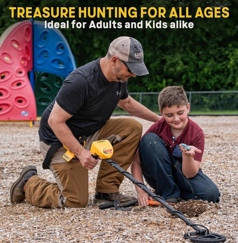 Garrett ACE 250 Metal Detector – Made in The USA - Electronic Pinpointing, 5 Search Modes, Accept/Reject Discrimination, Depth Indicator