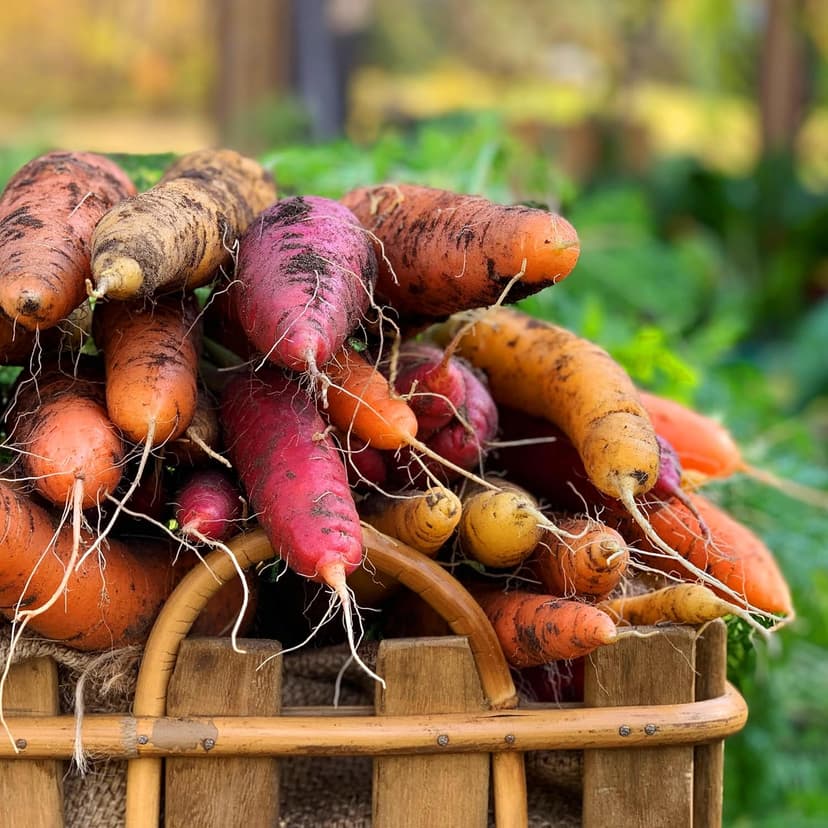 Organic Carrot Seeds (Rainbow Blend) - Approx 500 Seeds - USDA Organic, Non-GMO, Open Pollinated, Heirloom, USA Origin