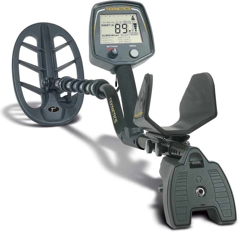 Teknetics T2LTD-BLK T2 Special Edition Metal Detector with 5-Inch and 11-Inch DD Coils, Best for Coin Shooting and Relic Hunting with Unmatched Depth and Speed, Trigger-Actuated Target Pinpointing
