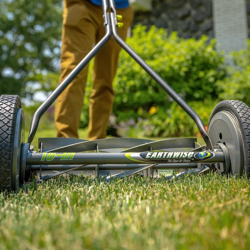 Earthwise 1715-16EW 16-Inch 7-Blade Push Reel Lawn Mower, Grey