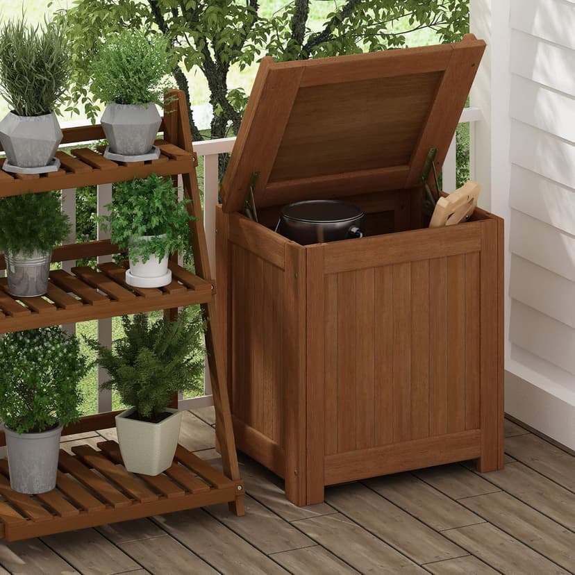 Furinno FG19749 Tioman Outdoor Hardwood Storage Box, Natural